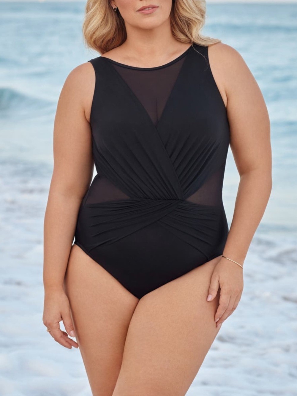 MIRACLESUIT Black Illusionist Palma One Piece Swimsuit! Retail $188 - Picture 9 of 9